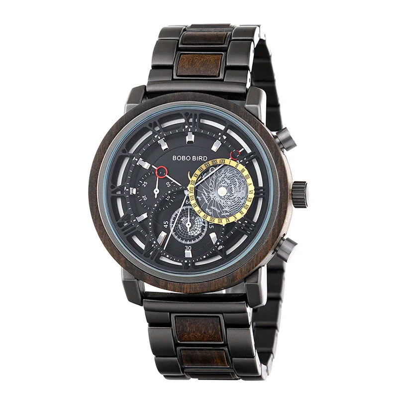 BOBO BIRD High Grade Wood Watch Men Top Brand Luxury Chronograph Man Oem Watches Great Valentine's Day Gifts for Husband