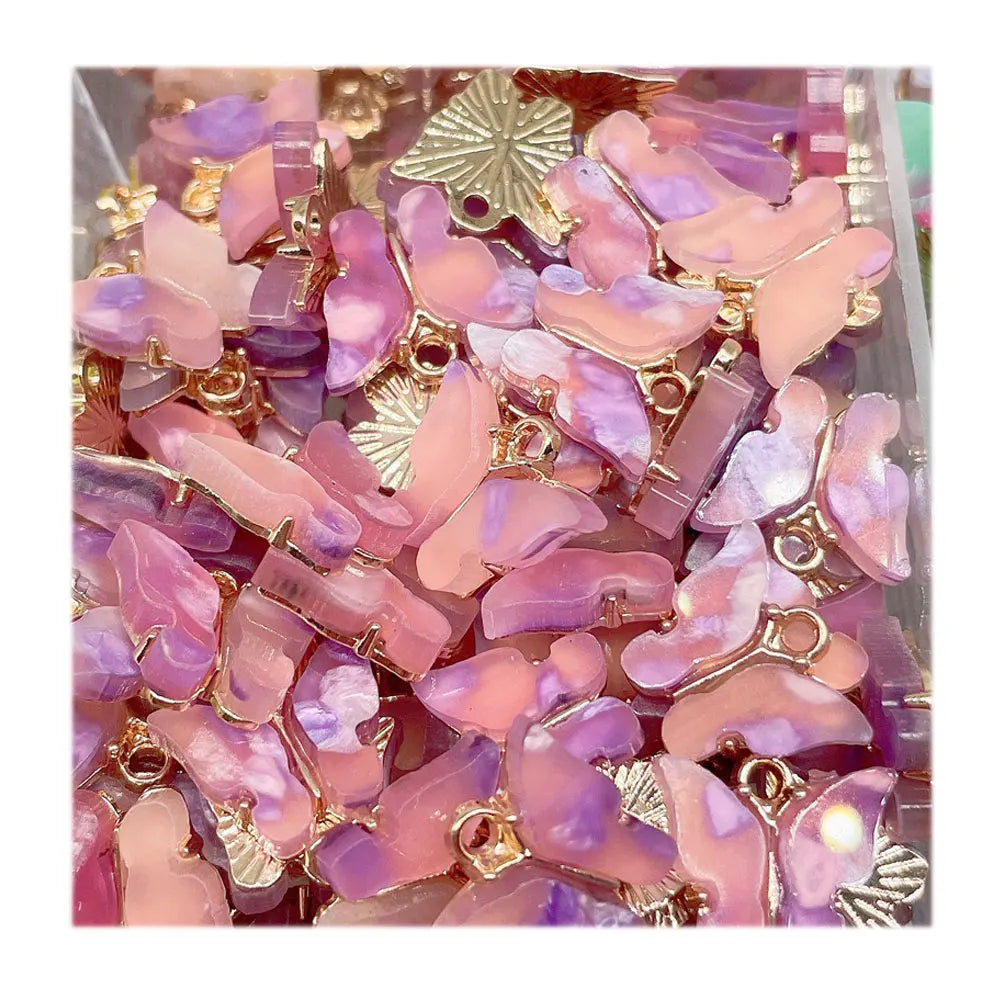 Multicolor Butterfly Enamel Charms  Pendants for Women's Charms Earrings Bracelets Keychain DIY Charms for Jewelry Making