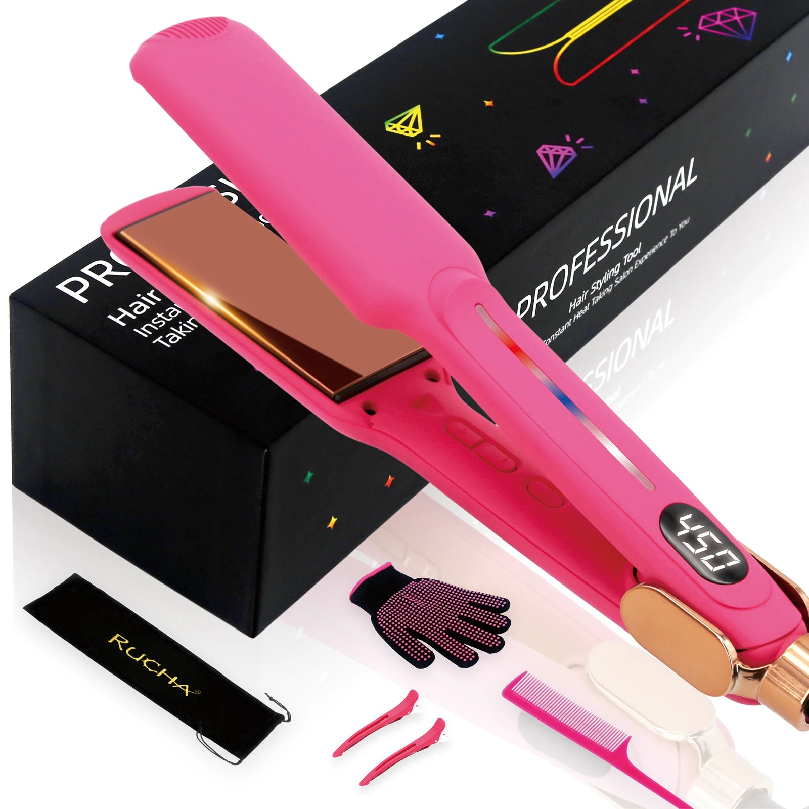 Portable Hair Straightener Piastra Per Capelli for Convenient Styling Infrared Ionic Professional Flat Iron