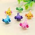 Cute Colorful Resin Axolotl Figurine Charm Ornaments Mini Animals Salamander Miniature Statue Decor