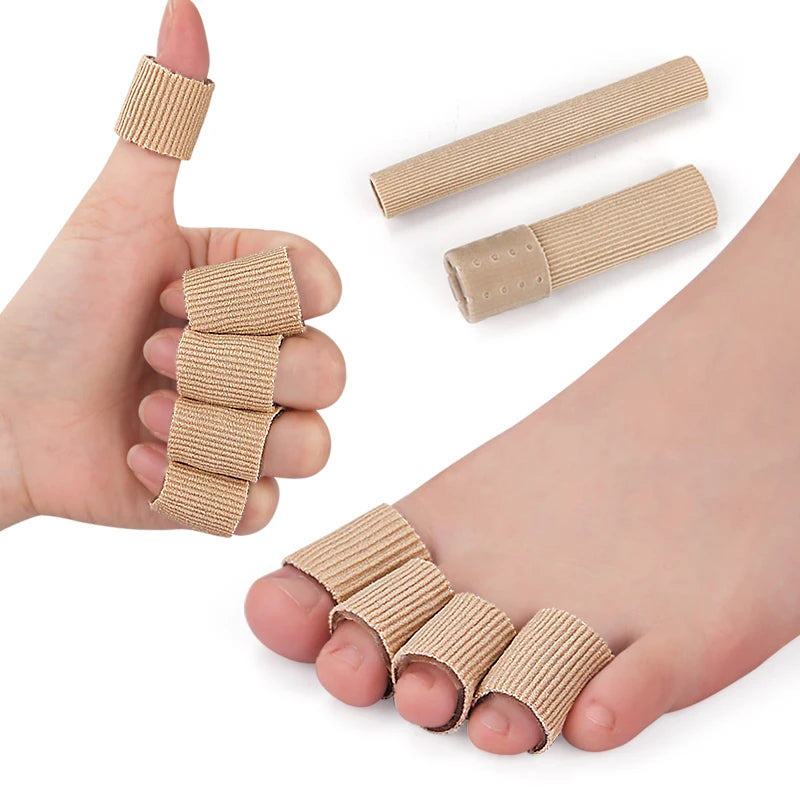 Fabric SEBS Lining Cuttable Gel Finger Toe Cover Sleeve Blister Callus Protector Corn Pads Cuttable Gel Finger Toe Separator