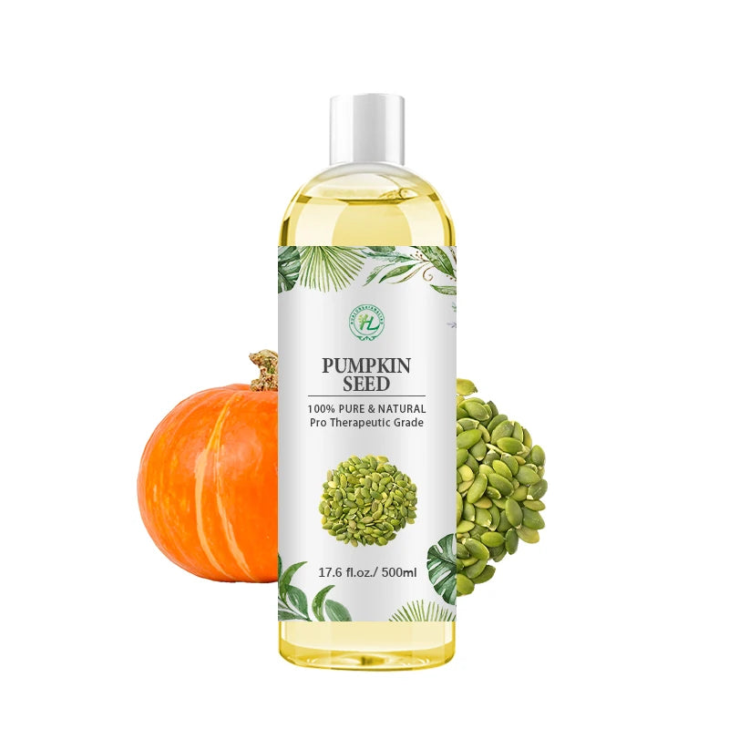 Premium Pumpkin Seed Oil Organic for Hair Growth- 100% Pure Natural Cold Pressed Carrier Oil Fragrance Free | OEM 500mL