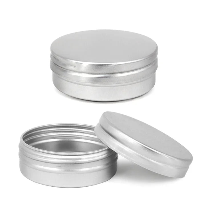 Wholesale Custom 30ml Aluminum Jar Empty Aluminum Box Tin Can Colorful Printing Aluminum Jars Round Christmas Candle Box