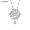 LUOTEEMI Necklace Jewelry Chain Pendants for Necklace Cubic Zirconia Dragon Flower Girl Pendant Necklace