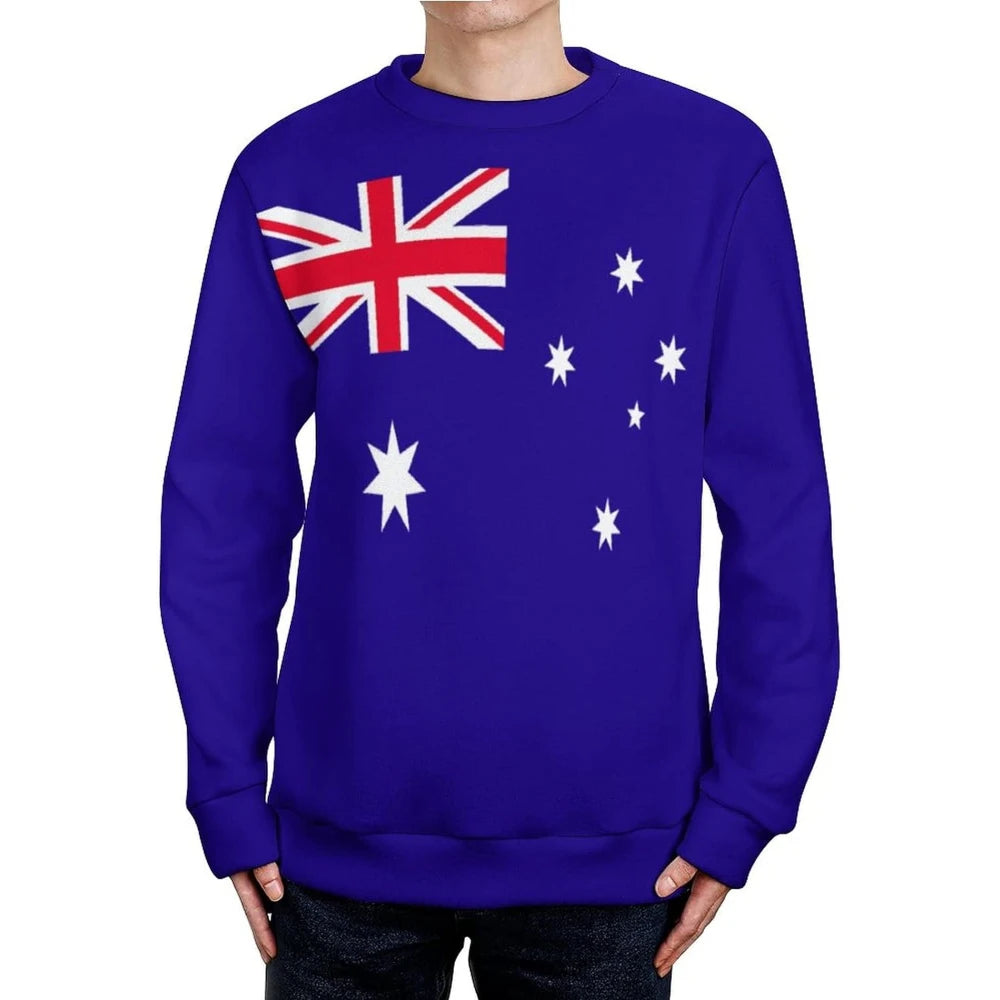 Fitspi Wholesale Australia Flag Unisex Pullover Sweatshirt Fashion 3d Print Autumn Winter Casual Loose Long Sleeve Sweatshirts