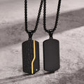 Hot Selling High-quality Trendy Men's Stainless Steel Crack Pattern Pendant Necklace Personalized Hip-hop Accessories Jewelry