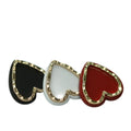 Clothes Accessories Fashion Woman Decorated Love Heart Shape Golden Edge Metal Shank Buttons for Clothing