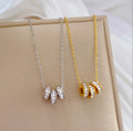 Three Round Pendant Stainless Steel Necklace for Women Girls Fashion Jewelry Necklaces