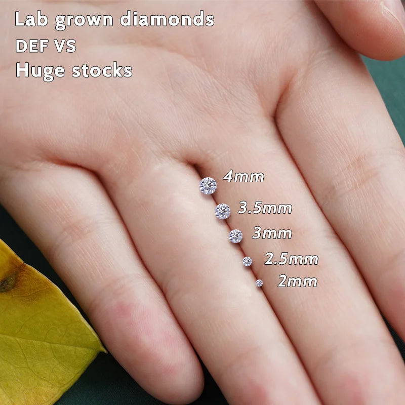 Starsgem Polished HPHT CVD Diamond China 1.0mm 2.0mm 3.0mm   Lab Created Diamonds