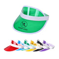 Custom Logo Transparent Sun Visor Adjustable PVC Cap Clear Plastic Hat for Outdoor Summer Events