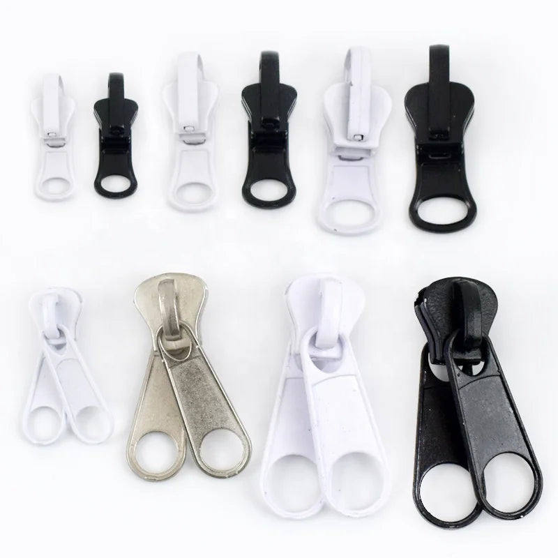 Meetee AP603 10# Luggage Hardware Accessories DIY Handmade Repairing Fittings Automatic Single-piece Reversible Zipper Slider