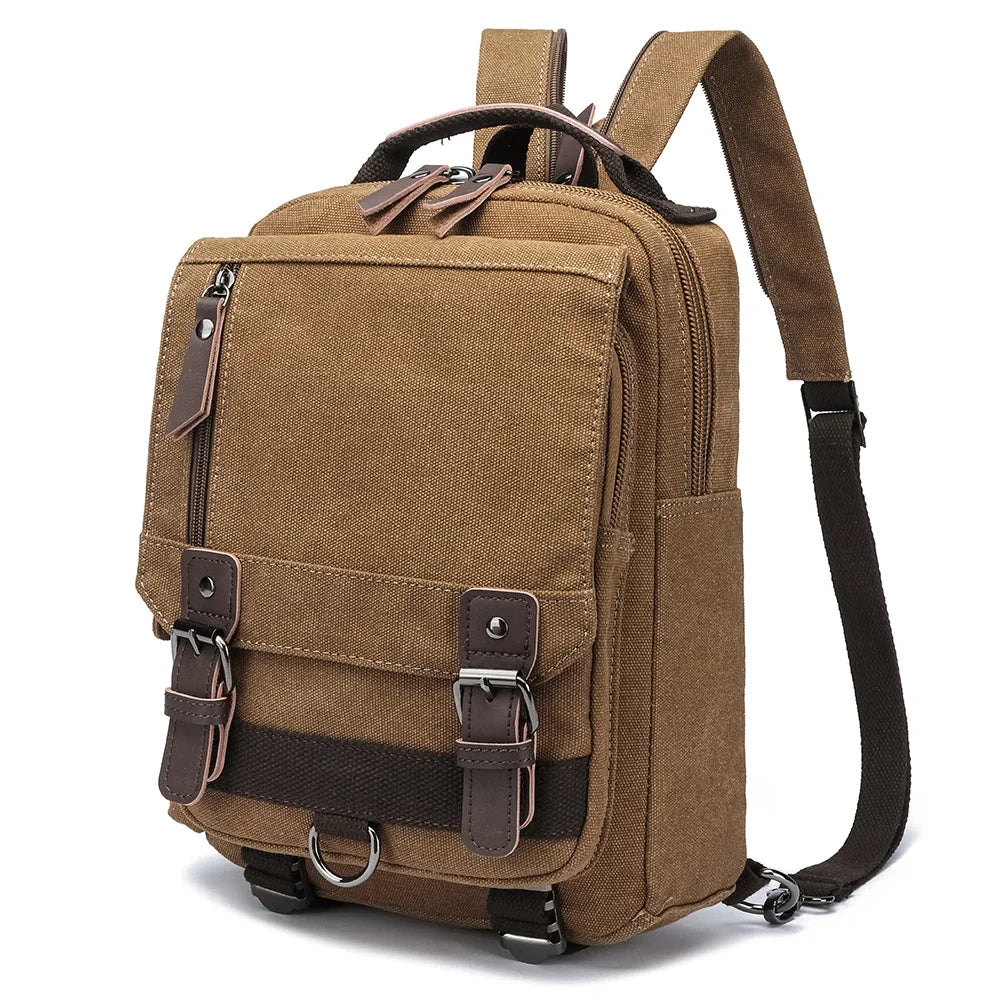 Wholesale Stylish Korean Durable Cute Portable Daily Use Unisex Khaki Washed Canvas School Backpacks for Girls