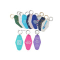 Promotional Blank Retro Vintage Motel Keychain Custom Logo Plastic Hotel Key Chains