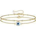 New Style Gold Charm Fashion Elegant Blue Eyes 18K Gold Plated Adjustable Eyes Bracelet