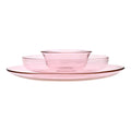 Hot Sell Dinner Plates Borosilicate Stackable Glass Tableware Set Dinnerware