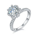 Wish Jewelry Factory Direct Supply Sterling Silver 925 Moissanite Ring Design Vvs 1 2 3 Ct  for Jewelry