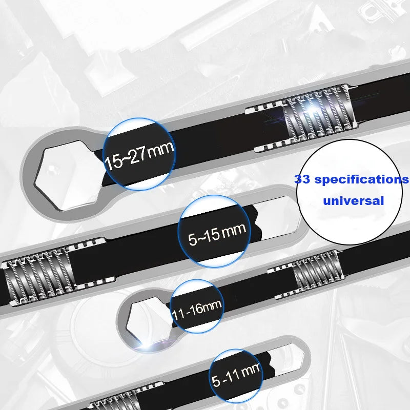 Small Linkage Spanner Ring Spanner Movable Multi-purpose Automobile Repair Tool Mechanical Wrench Household Tool Set OEM
