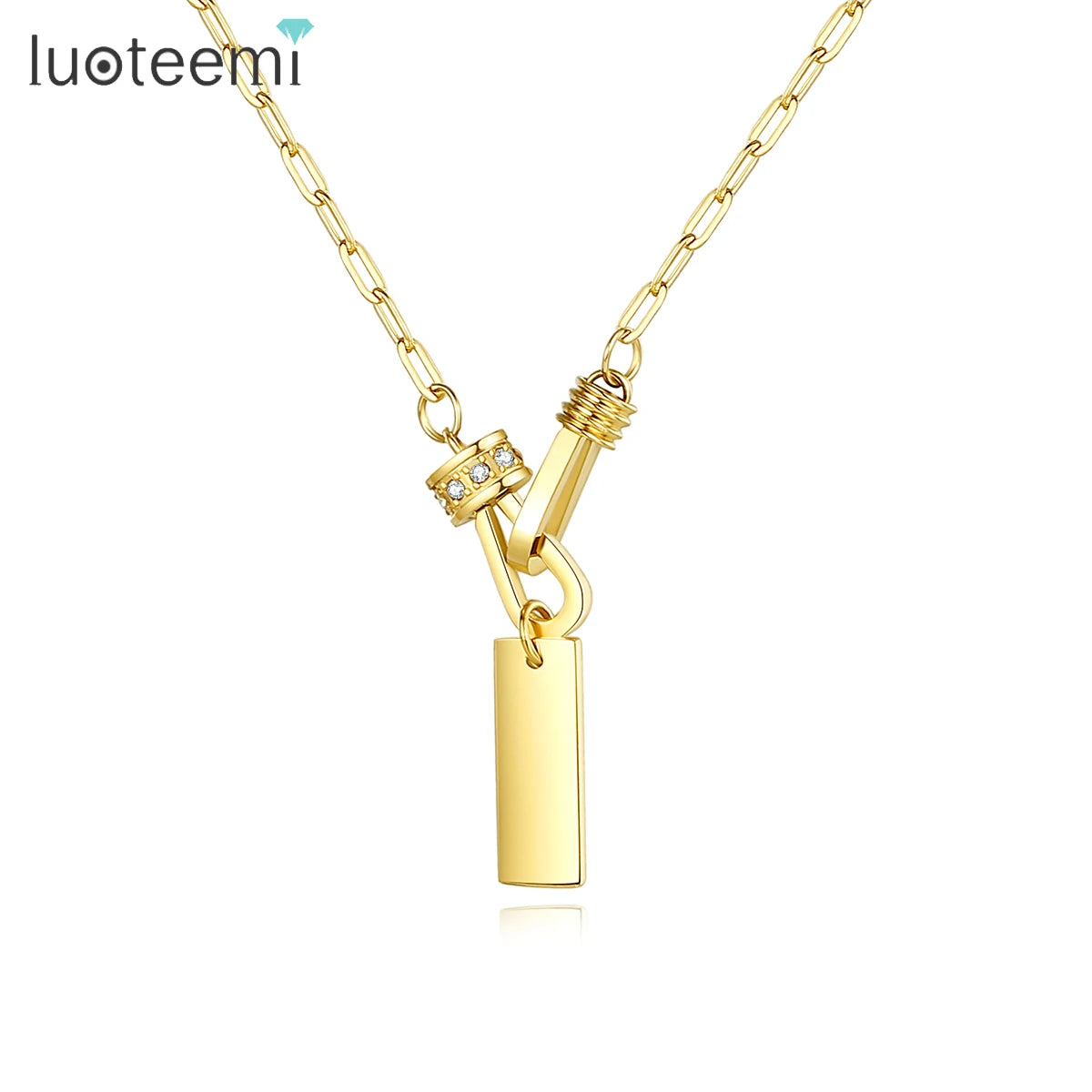 SP-LAM HandCuffs Style Trendy Gold Jewelry Chain Woman Friendship 2021 Crystal Rhinestone Necklace