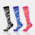 Outdoor Sports Leggings Compression Socks Camouflage Striped Compression Socks Casual Stretch Tube Socks