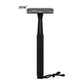 JDK Custom Wholesale Aluminum Handle Double Edge Safety Razor with Lanyard Twin Blade