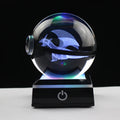 Wholesale 80mm 50mm LED Crystal 3D Pokemon Ball Glass Pokeball Plus Toy for Children Gift