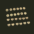 Premium 14K Gold Filled Zodiac Pendant Small Round/Heart Pendant Constellations Tail Charm for Necklace Bracelet Cute Style