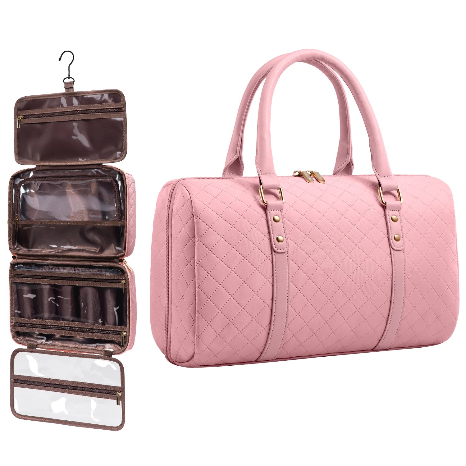LOVEVOOK Large Makeup Organizer Hanging Bathroom Case Detachable Cosmetic Bag Traveling Toiletries Travel Toiletry Bag for Women