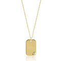 Real Gold Engraving Dog Tag Pendant Sterling Silver Custom Gold Necklace Popular Yiwu Jewelry