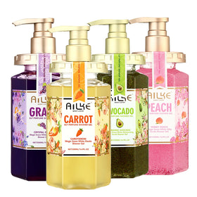 LKIAE Organic Herbal Smoothing Elf Shower Gel Perfume Body Wash Hydrating Lightening Cleansing Avocado 500ml