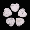 HZ Wholesale Jewelry Natural Hetian Jade Jewelry Accessories Howlite Heart 30mm