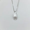 Tarnish Free Stainless Steel Ironman Mdot Disc Charm Box Chain Necklace Sport Sign Triathlon Jewelry Gift for Triathlete