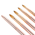 Wholesale SeeJoy Brand 100% Pure Kolinsky Sable Acrylic Nail Art Brushes with Metal Handle Sizes #12-#20