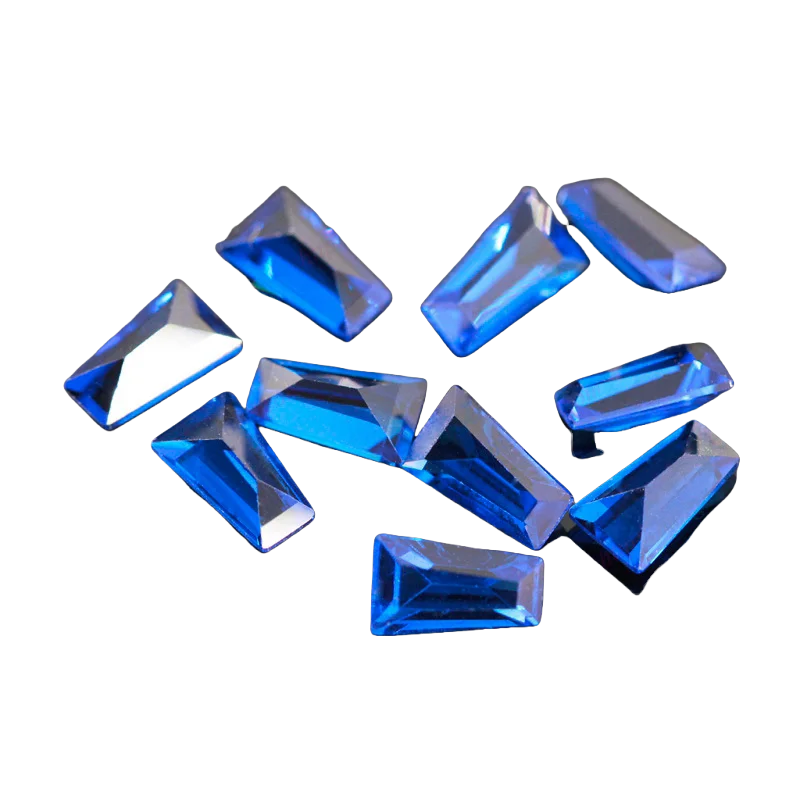 Tapered Baguette Sapphire Shape Stone Sapphire Beads Blue Baguette Lab Grown Sapphire