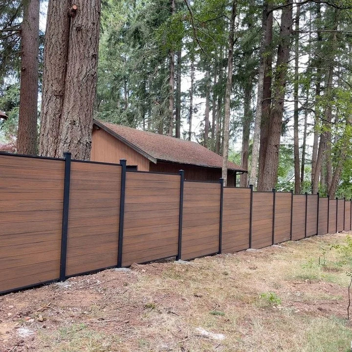 Outdoor Waterproof Moisture-Proof 6ft.H X 8ft.WPC Fence Board for Villa Garden Low Maintenance Co-Extruded Fencing Gate