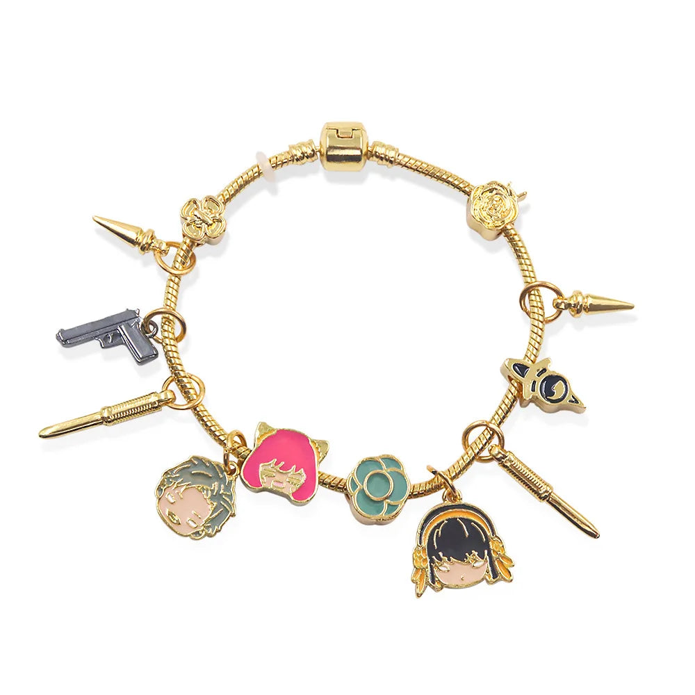 Cartoon Anime Accessories Charm Bracelet Anya Twilight Yor Beaded SPY FAMILY Bracelet