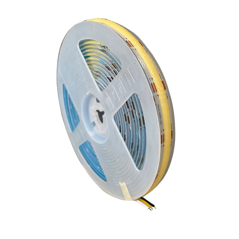 Benory 24V DALI Tunable White 2700-6500K 624LED/m 14W Dotless COB Stripe GVS KNX Casambi Loxone Smart LED Flexible Strip Light