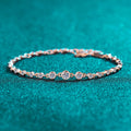 Real D Color 925 Sterling Silver Trendy Elegant Moissanite GRA Certificate Sparkling Charm Moissanite Bracelet for Women