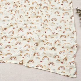 Happyflute Customize 100% Organic Cotton New Print Baby Muslin Swaddle Blanket