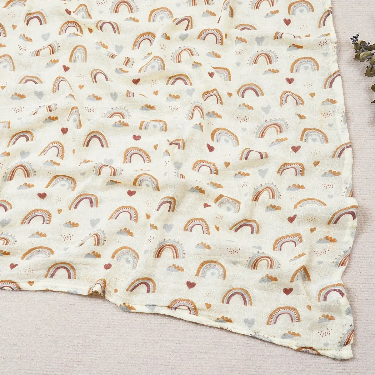 Happyflute Customize 100% Organic Cotton New Print Baby Muslin Swaddle Blanket