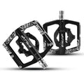 Dual Function MTB & Road Bike Pedals Sealed Aluminum 9/16" Flat Platform Clippless Bicycle Cleats Mountain Bike Pedal
