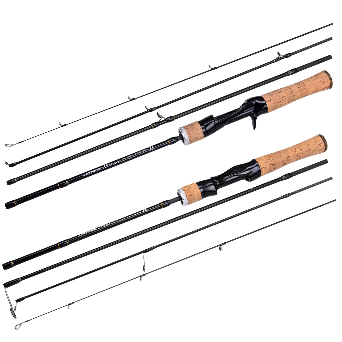 Wholesale 50CM Closed 3 4+1Sections Ultra Light Soft 1.8M Freshwater Bass Spinning Casting Rod