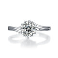 S925 Silver Moissanite Snowflake Adjustable Proposal Rings Advanced Luxury Genre Moissanite Ring