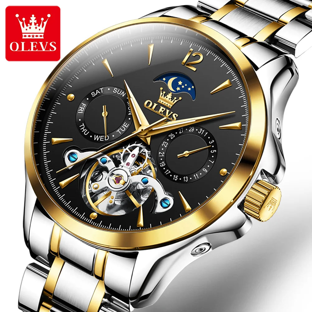 OLEVS 6663 Factory Direct Sale Mechanical Men's Watch 3atm Waterproof Luminous Trend Mechanical Watch