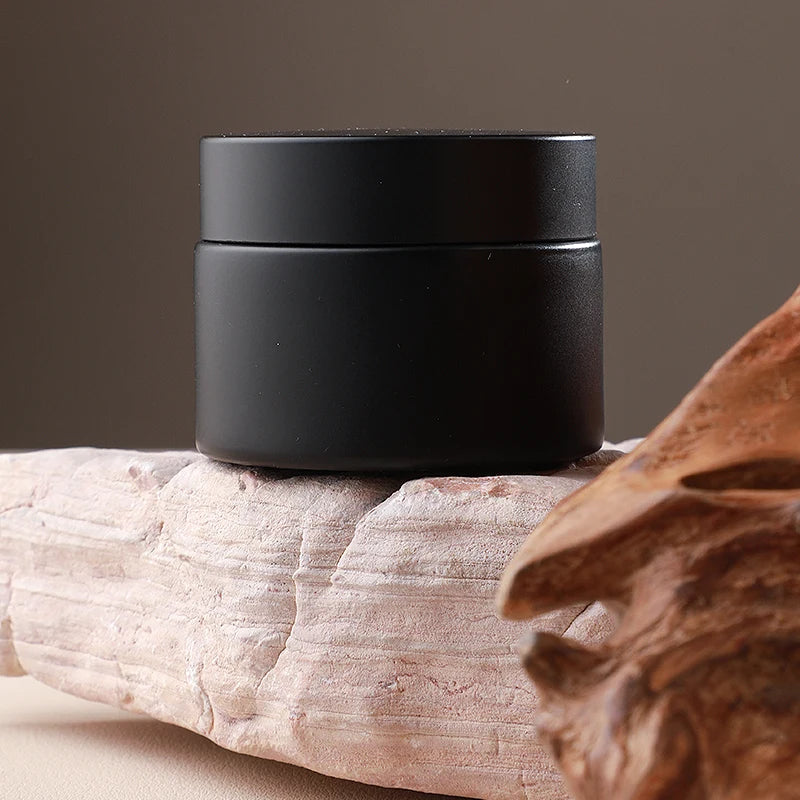 Hot Sale Custom 30g 50G 100g Matte Black Empty Glass Body Cream Jar