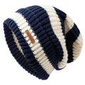 Men's Versatile Knitted Wool Cap 100% Cotton Winter Warm Stacked Cap with Big Head Circumference for Children