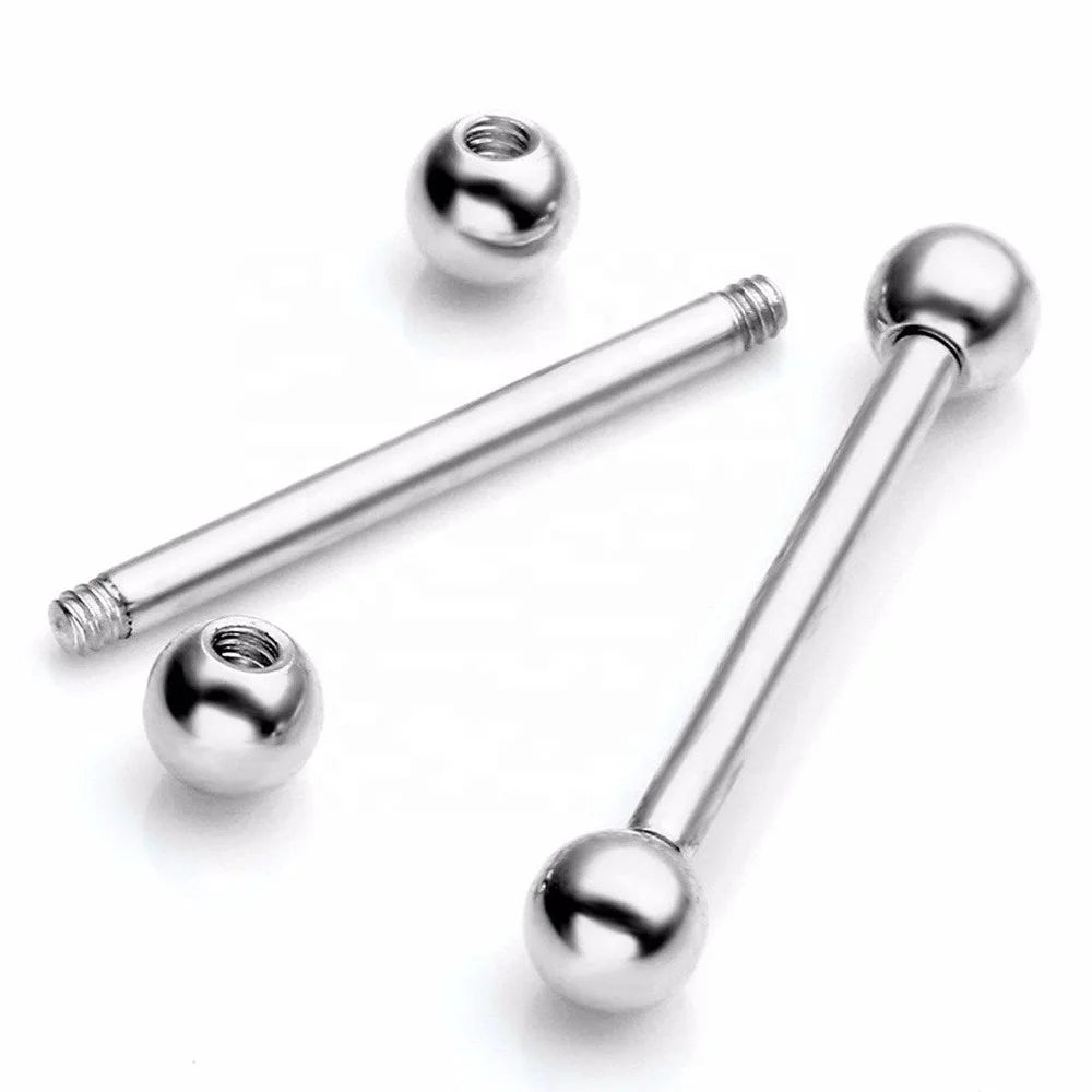 G23 Titanium Externally Threaded Tongue Barbell Tongue Piercing Piercing Vibrating Tongue Rings