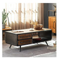 INNOVAHOME Chinese Living Room Shabby Chic Industrial Design Antique Rustic MDF Board Panel Storage TV Stand Cabinet
