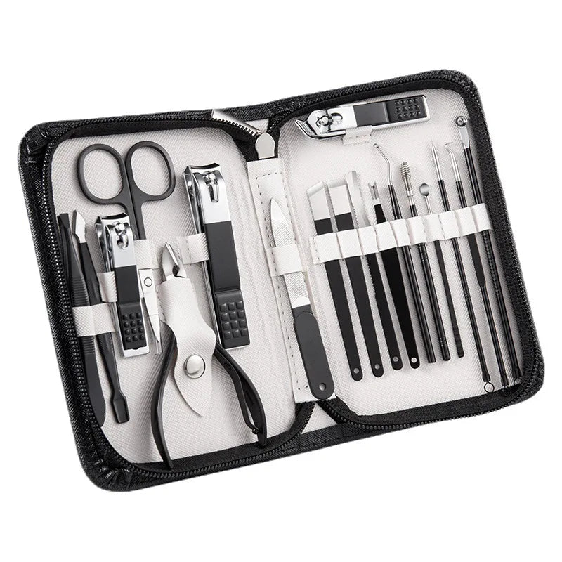 Portable Manicure Tools Set Stainless Steel Nail Clipper Cuticle Nail Care Tools Kit