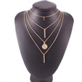 Fashion New Design Multilayers Pendant Necklaces for Women Charm Gold Color Chokers Boho Female Party Jewelry Accessories