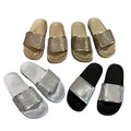 2026 Customized Summer Slides New Fashion Platform Sandal Beach Outdoor Luxury Diamond Decoration Rhinestone slippers for Ladies